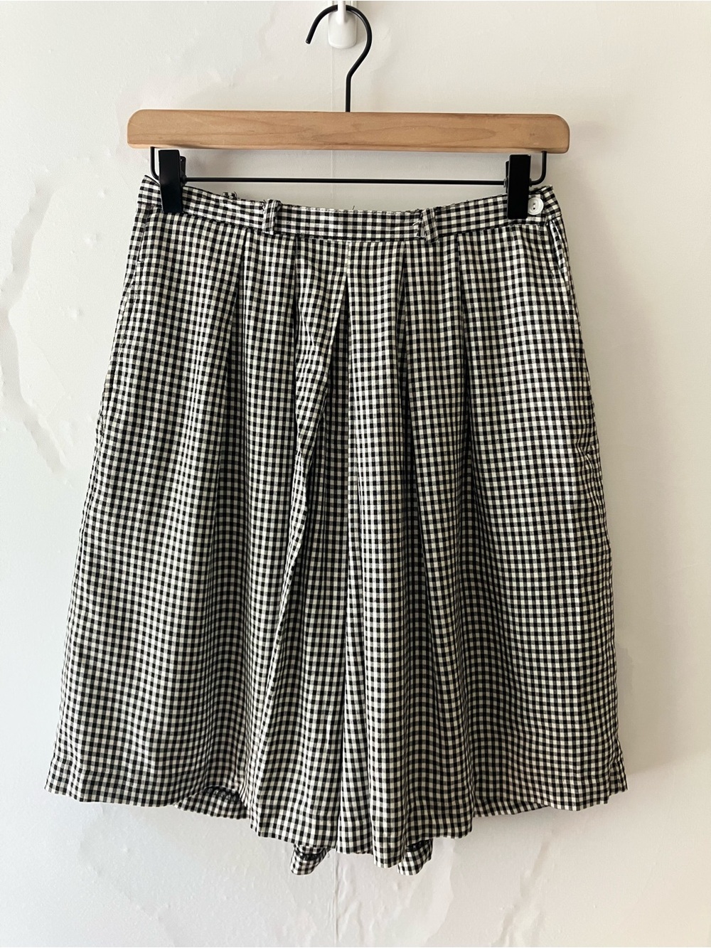 BENTLEY Gingham High Waisted Pleated Shorts